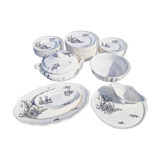 Salins earthenware table service model Chantal, 55 pieces.