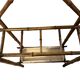 Art Deco, coat rack with bamboo mirror, diamond shape, around 1930.