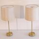 Paire de lampes scandinaves en laiton 1970