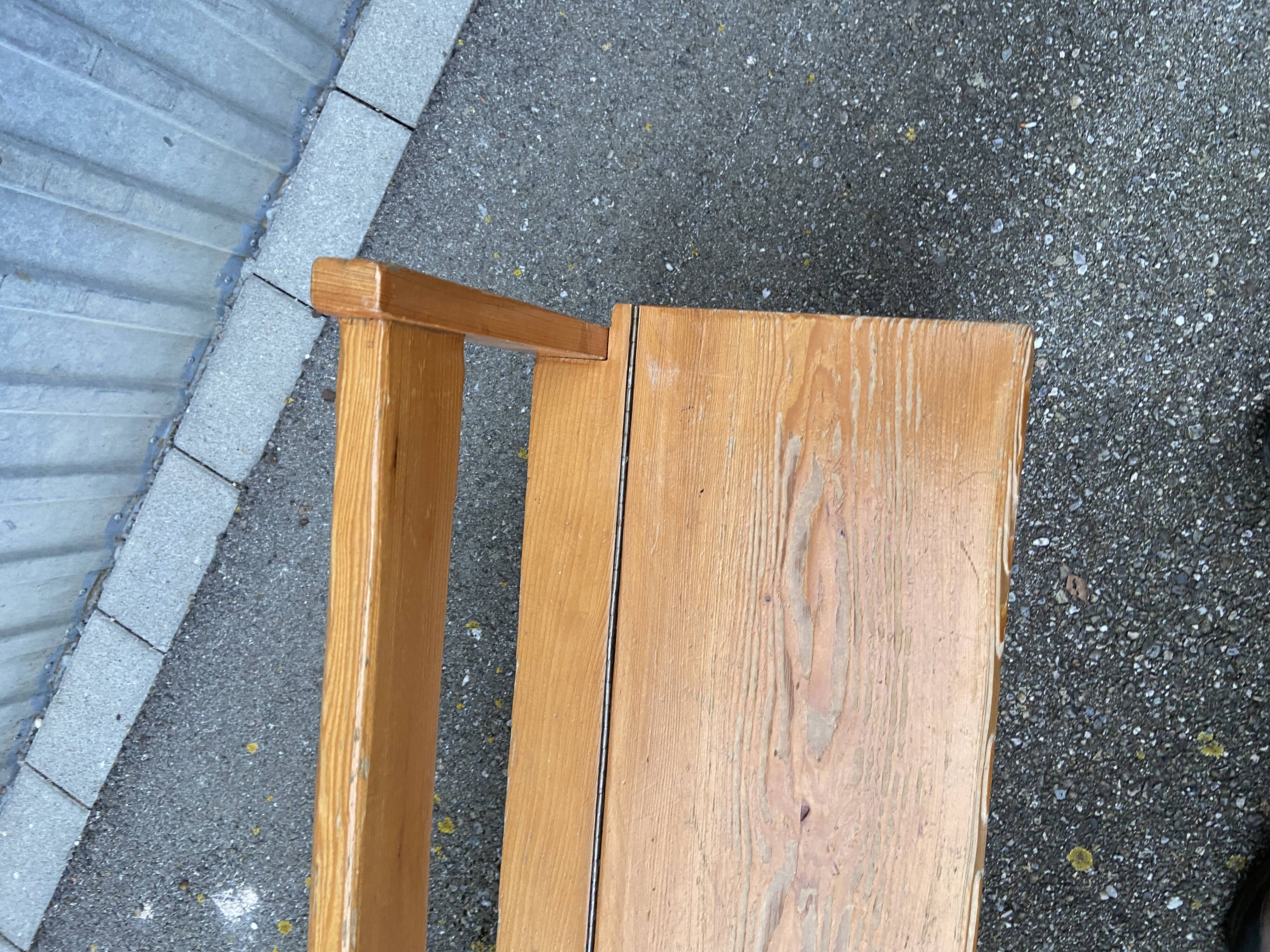 Vintage 1980s nursery school chest bench in french pine bench
