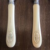 4 ivory handle knives 19 th