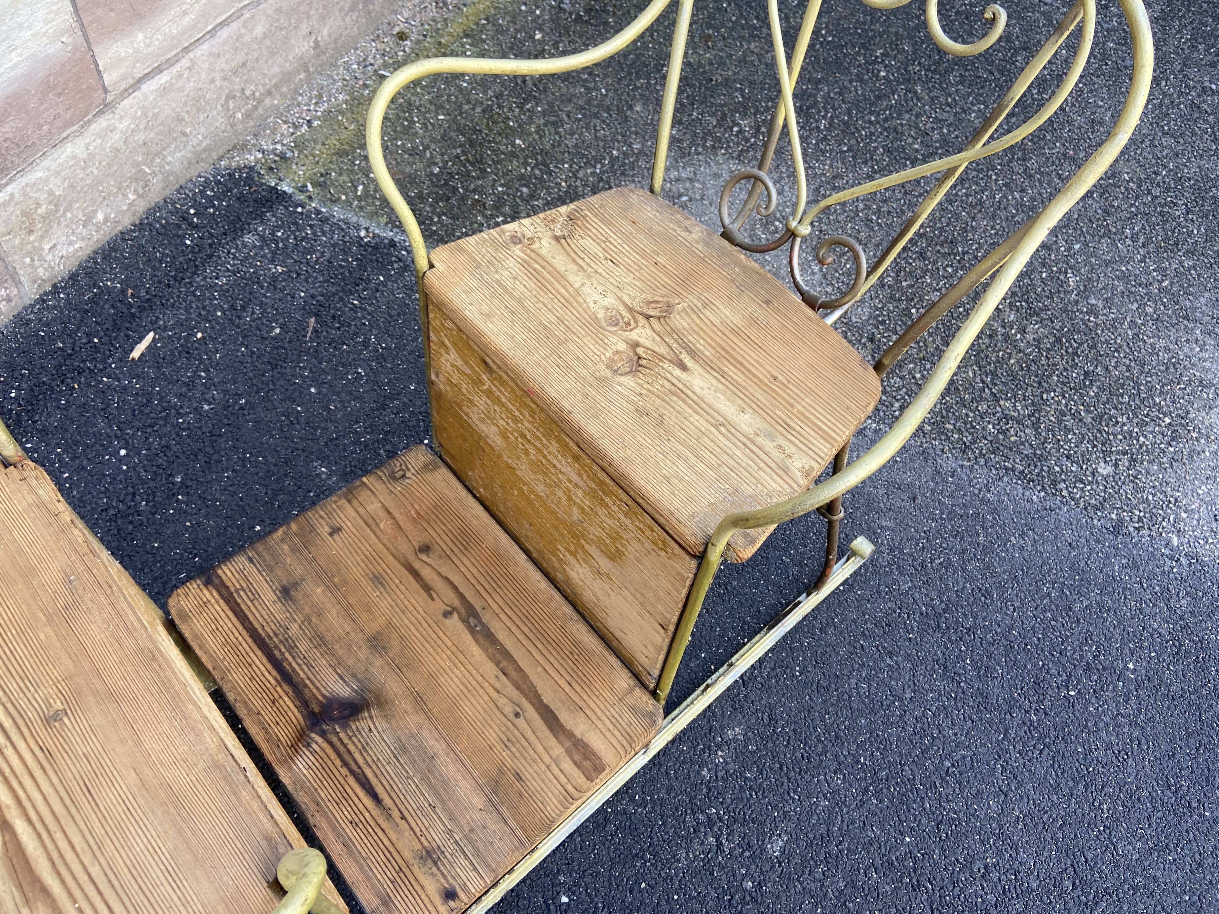 Sled double sled alsace 1900s