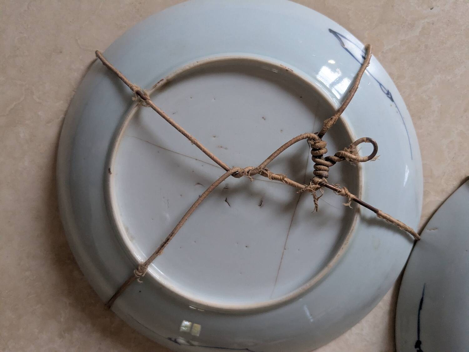 Two Chinese soup plates