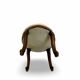 An antique Italian bar chair and a matching tufted vanity stool.