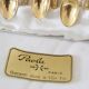 Service of 6 paola jam spoons, golden with fine gold, vintage