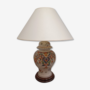 Table lamp foot earthenware decoration old Rouen