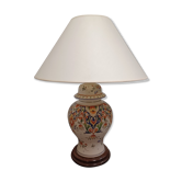 Table lamp foot earthenware decoration old Rouen