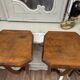 Old pair of Art Deco wall consoles from around 1930 in walnut.