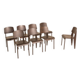Ensemble de 8 chaises "Standard" par Jean Prouvé pour Vitra 00's