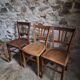 Set of 6 vintage French bistro chairs – Beech, 1950s
