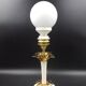 lampe à poser Maison Le Dauphin Palmier en laiton et bois