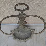 Bronze and brass umbrella stand decorated with a swan