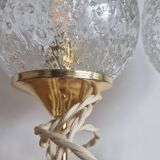 Duo lampes à poser en globes texturés