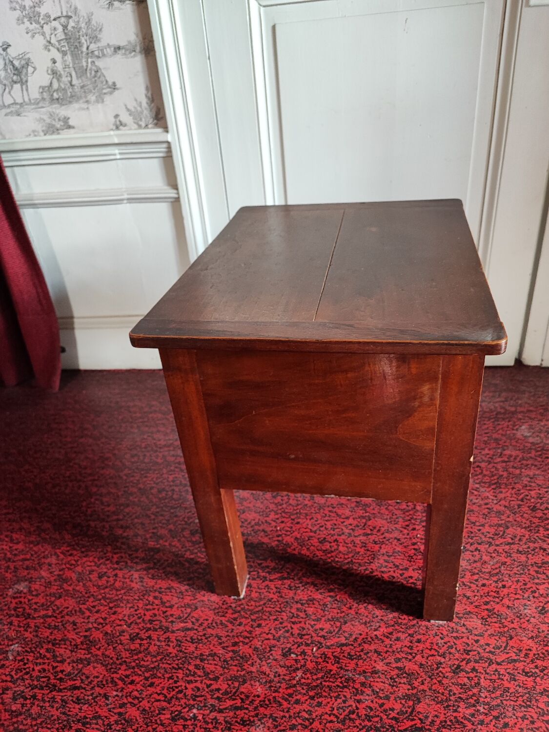 Wooden storage stool