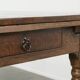 Antique oak dining table from the late 18th century with extendable leaves