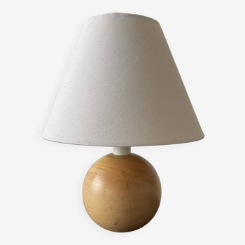 Lampe boule bois blond