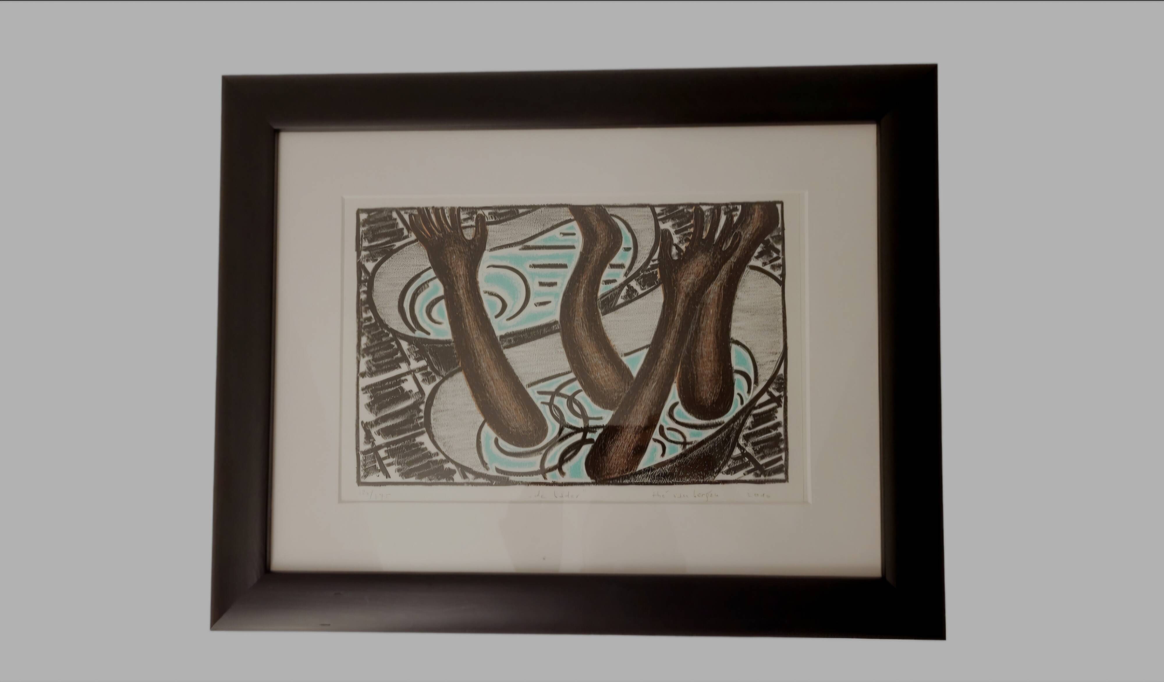 Œuvre graphique « De Bader » kunstenaar Thé van Bergen Nederland, 2010