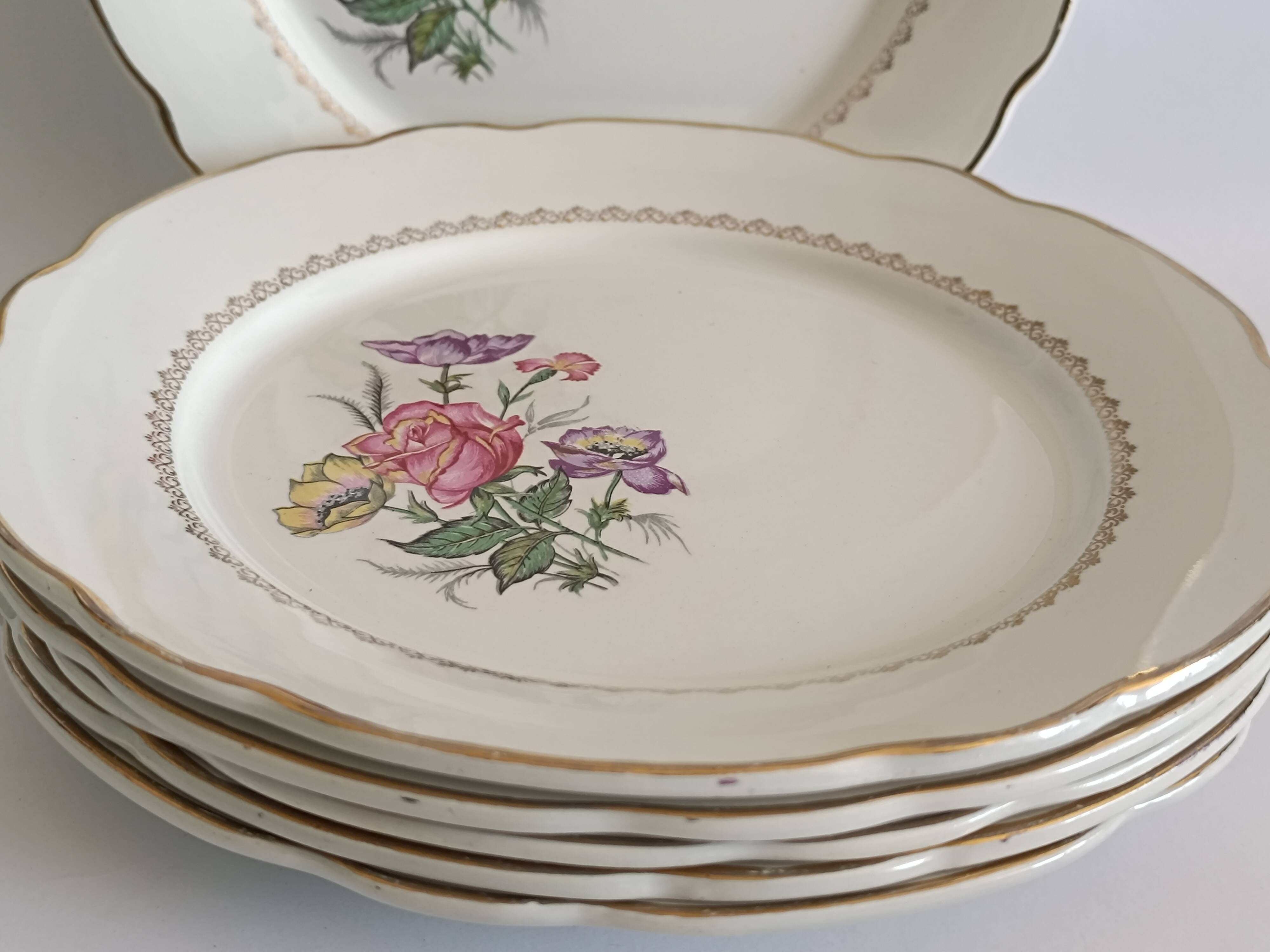 Assiettes plates Digoin & Sarreguemines
