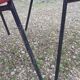 4 chairs metal skaï red, 1950