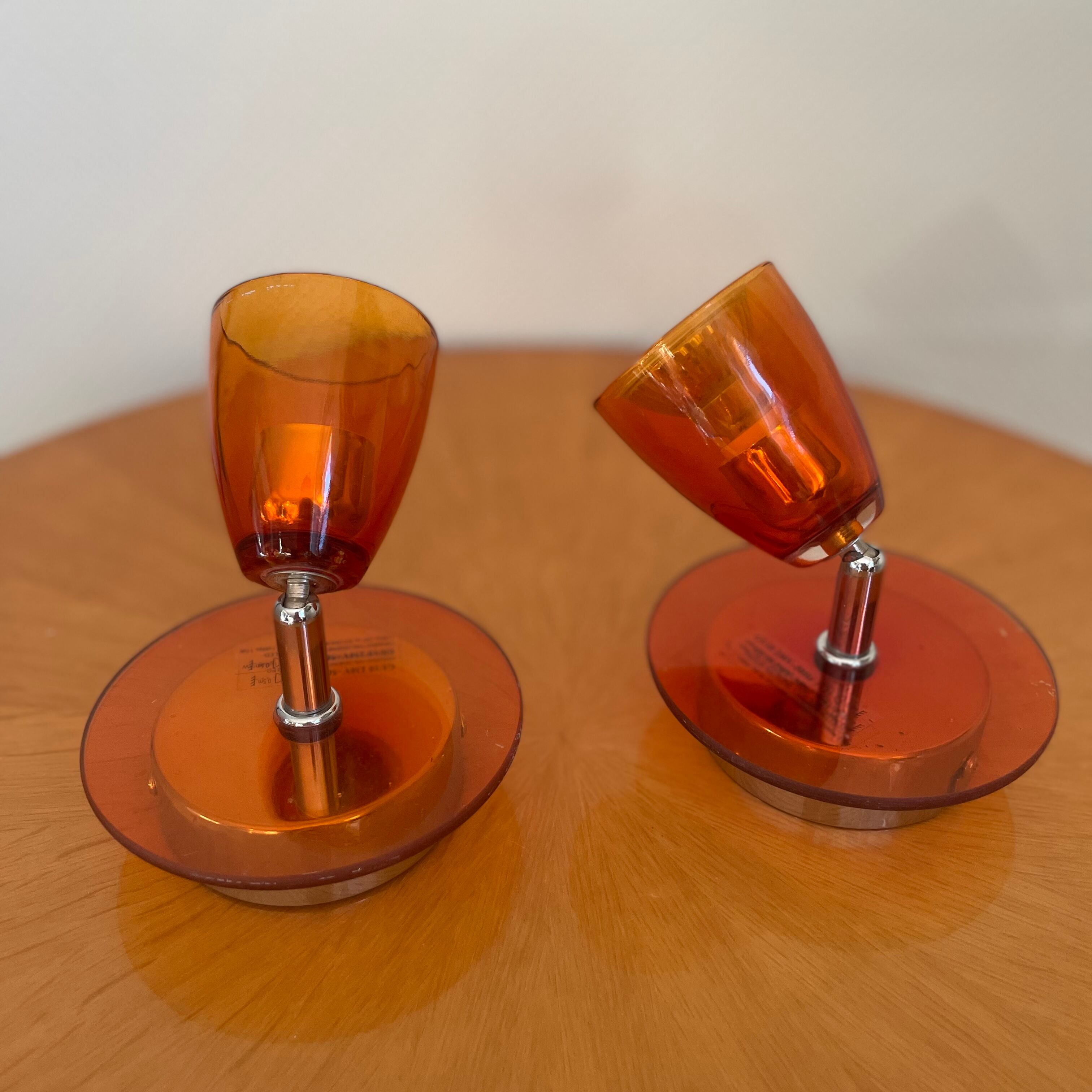 Wall lamps vintage orange lamps
