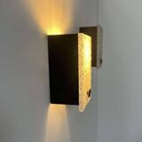 Paire d'applique  vintage, Perspex et métal laqué noir, France 1960