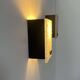 Pair of vintage wall lights, Perspex and black lacquered metal, France 1960