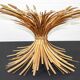 Mid century Coco Chanel gilt oval glass and brass table sheaf of wheat