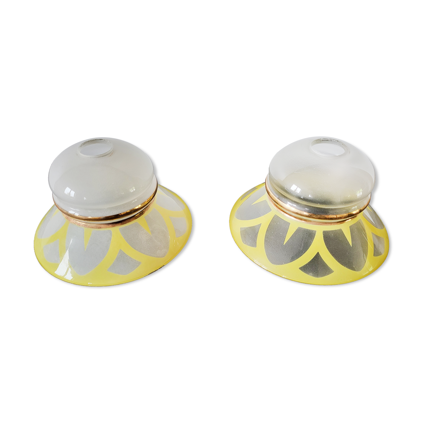 Pair of art deco day shades