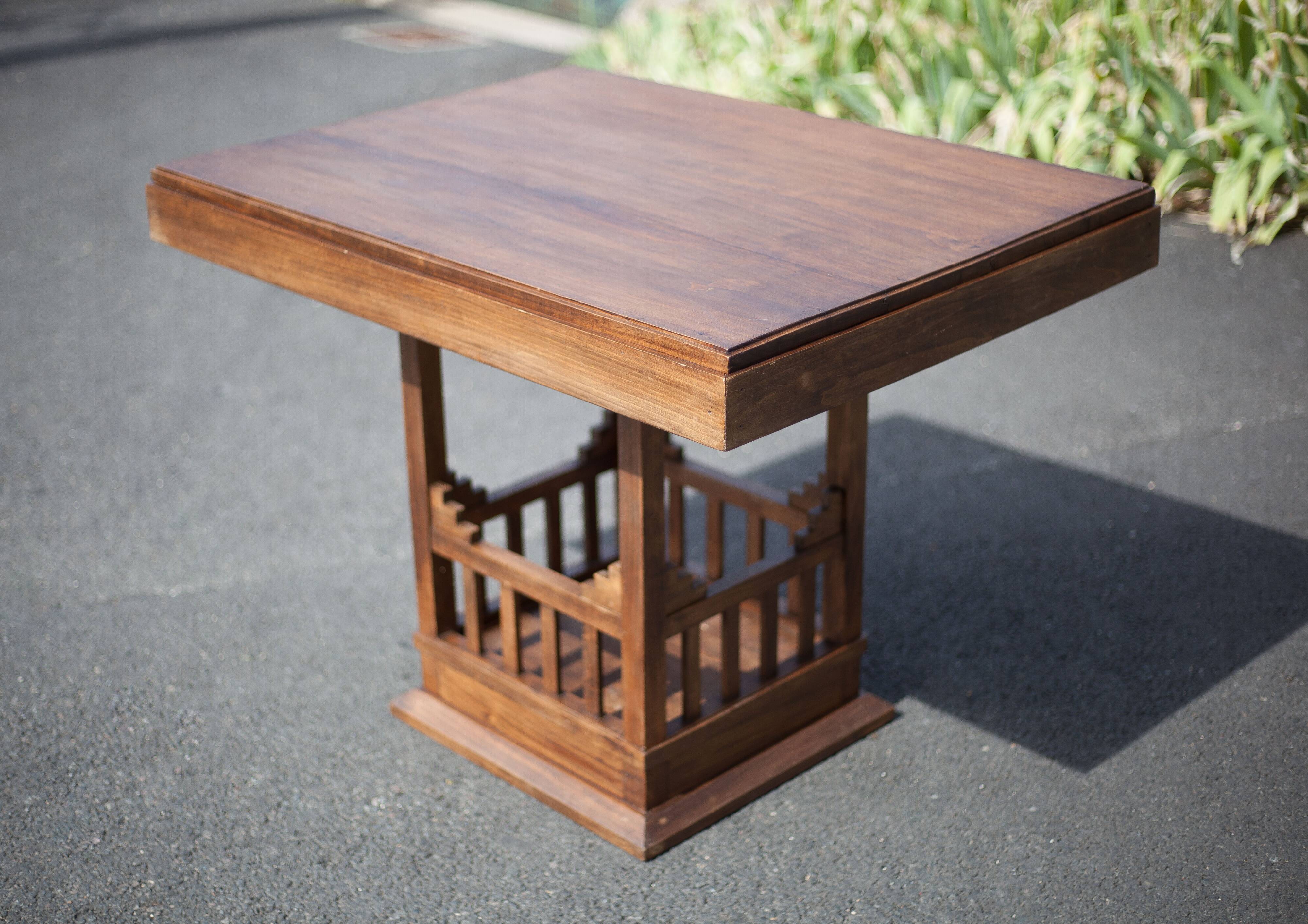 Vintage wooden dining table, wooden table, living room table, interior decor