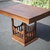 Vintage wooden dining table, wooden table, living room table, interior decor