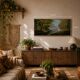 Oil on panel signed by Maurice Leuleu Autumn landscape 104x54 cm framed