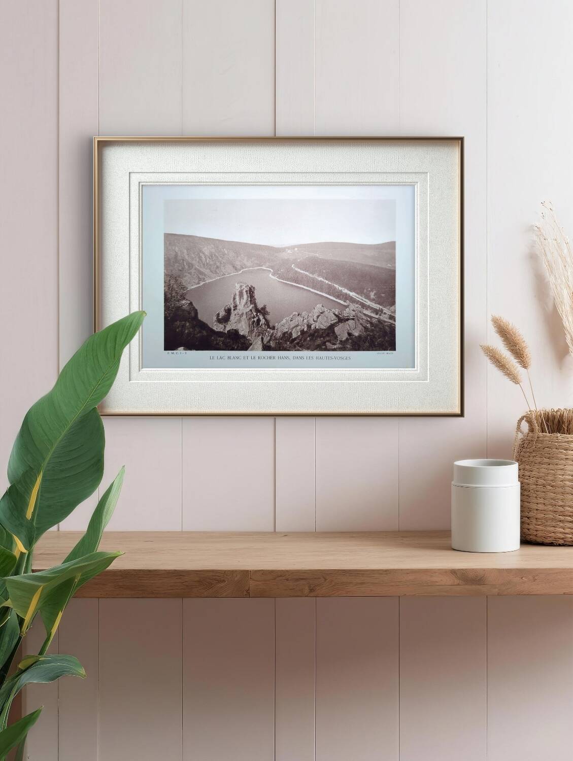 Lake Blanc, Hautes-Vosges, photo print from 1942.