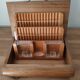 Vintage cigarette box signed Ermond with 2 integrated ashtrays.
