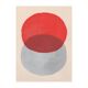 Abstract painting - 30x40cm - red and silver painting - B 261 - signed Eawy