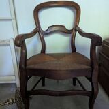 Louis Philippe straw armchair