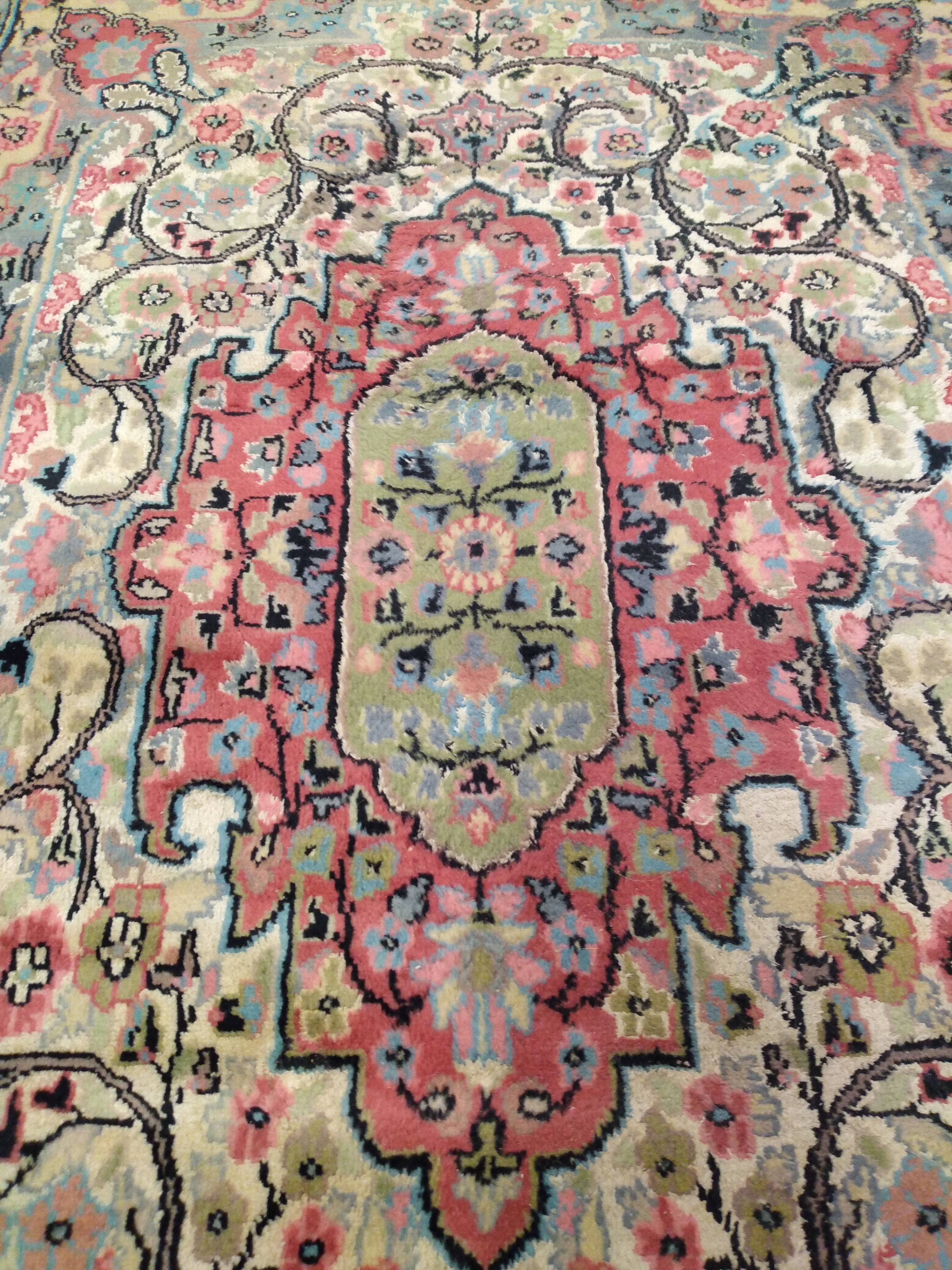 Persian wool and silk rug