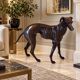 Monumental Bronze Statue of an Italian Greyhound / Whippet – Large Antique Sculpture Representing a Dog