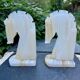 Pair of onyx bookends from the 1960s, vintage Italy.