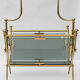 Brass and glass magazine holders