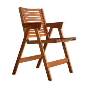 Fauteuil pliant en bois vintage