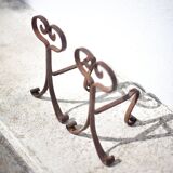 Wrought iron fireplace andirons