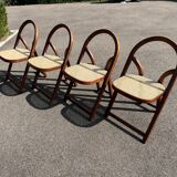 Set of 4 Arca folding chairs by Gigi Sabadin for Crassevig 1970