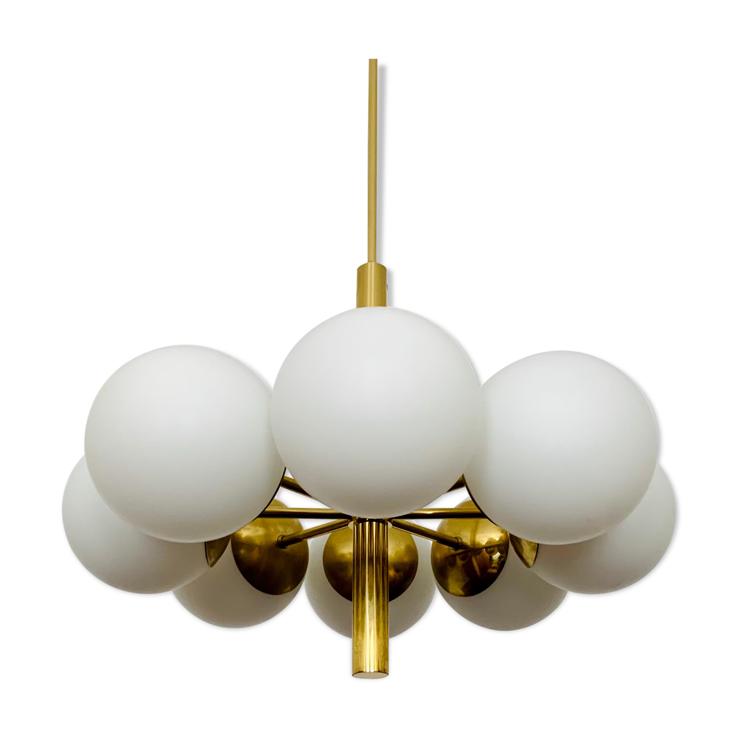 Brass Sputnik chandelier by Kaiser Leuchten