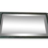 Miroir Art déco en fer forgé et glace biseautée