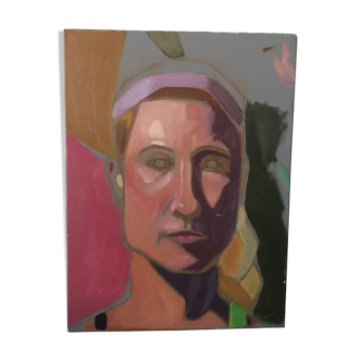 "Portrait," acrylic on canvas