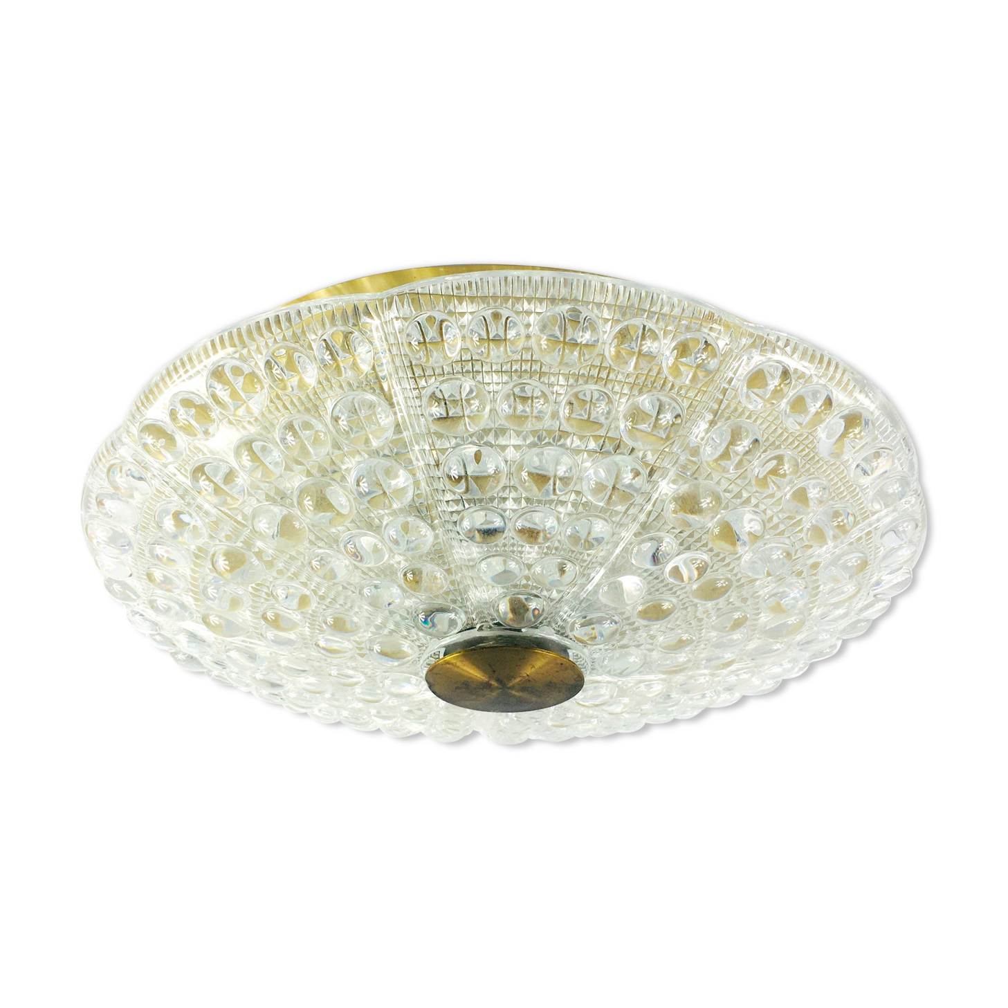 Scandinavian glass ceiling lamp by Carl Fagerlund for Orrefors, Sweden, 1960s