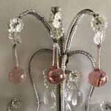 Pairs of Murano crystal wall lamps 1940