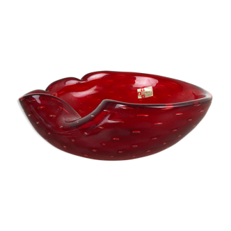 Cendrier Murano Glass "Strawberry"  Seguso Murano Italie années 1970