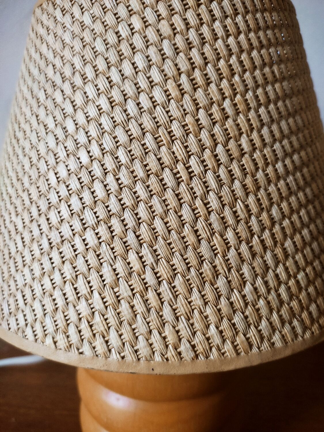 Bedside lamp in light wood