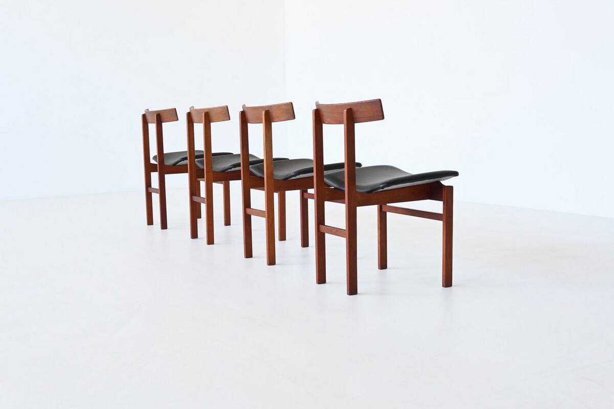Inger Klingenberg dining chairs teak France & Son Denmark 1960